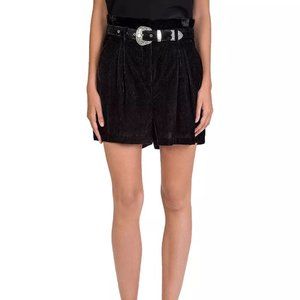 The Kooples Velvet Paperbag-Waist Shorts